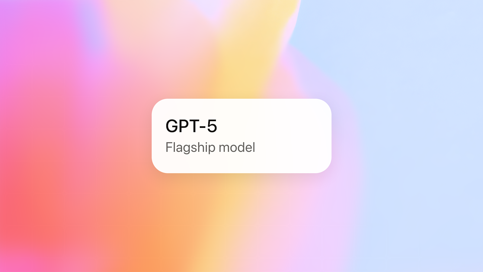 OpenAI GPT-5 announcement artwork showing the GPT-5 flagship model