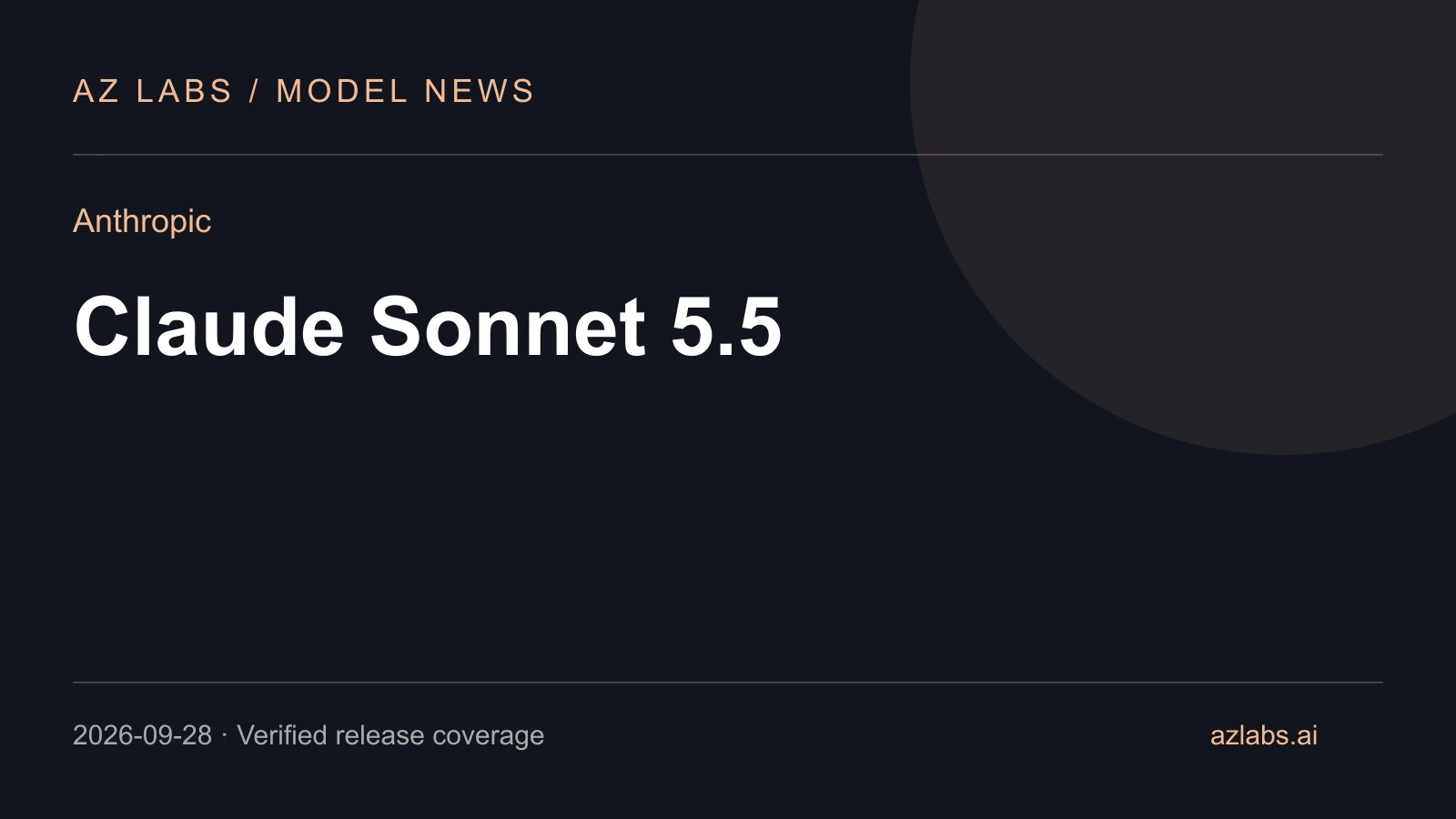 Cover for Anthropic Claude Sonnet 5.5
