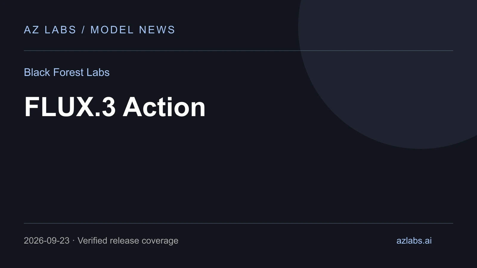 Cover for FLUX 3 Action: Black Forest Labs releases a robot control model