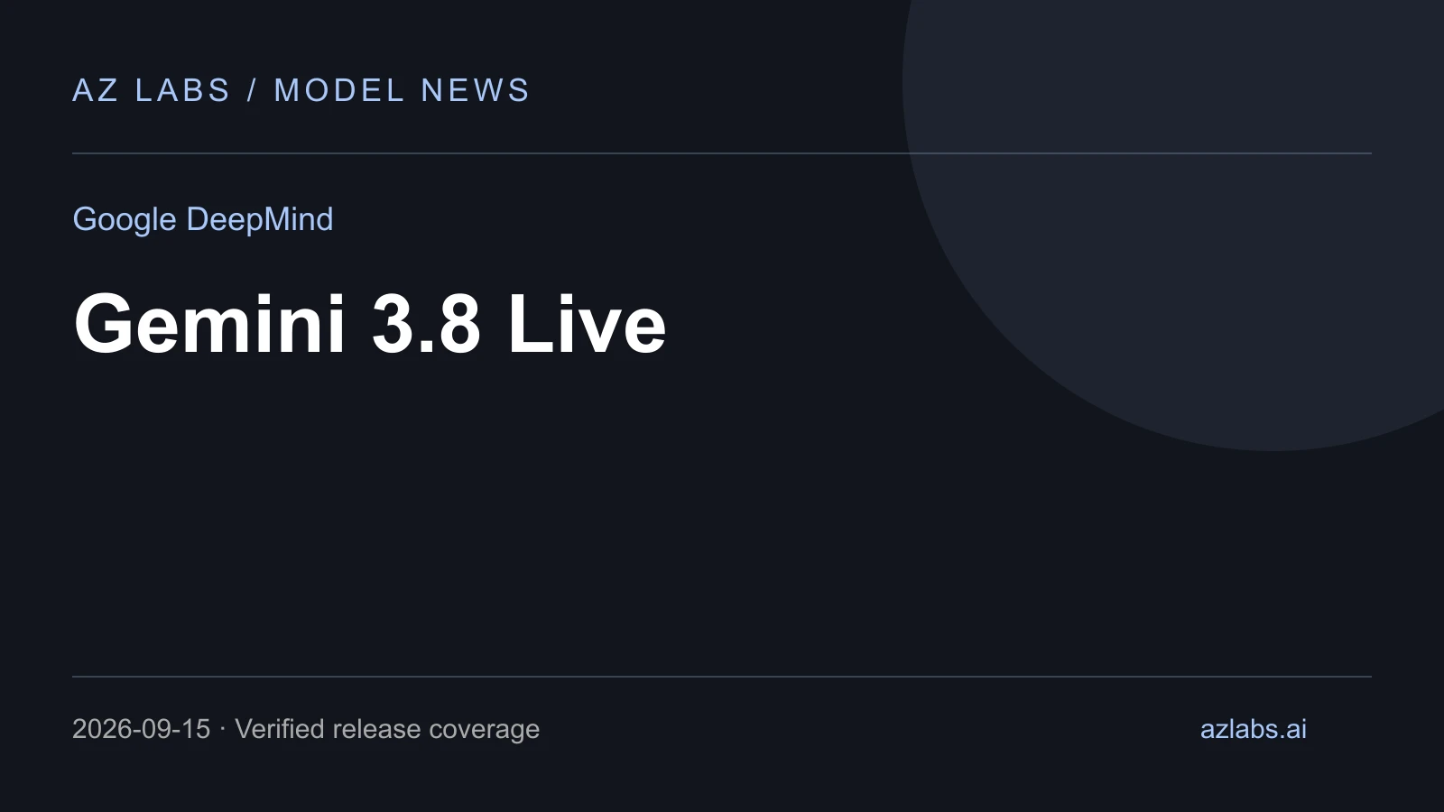 Cover for Gemini 3.8 Live