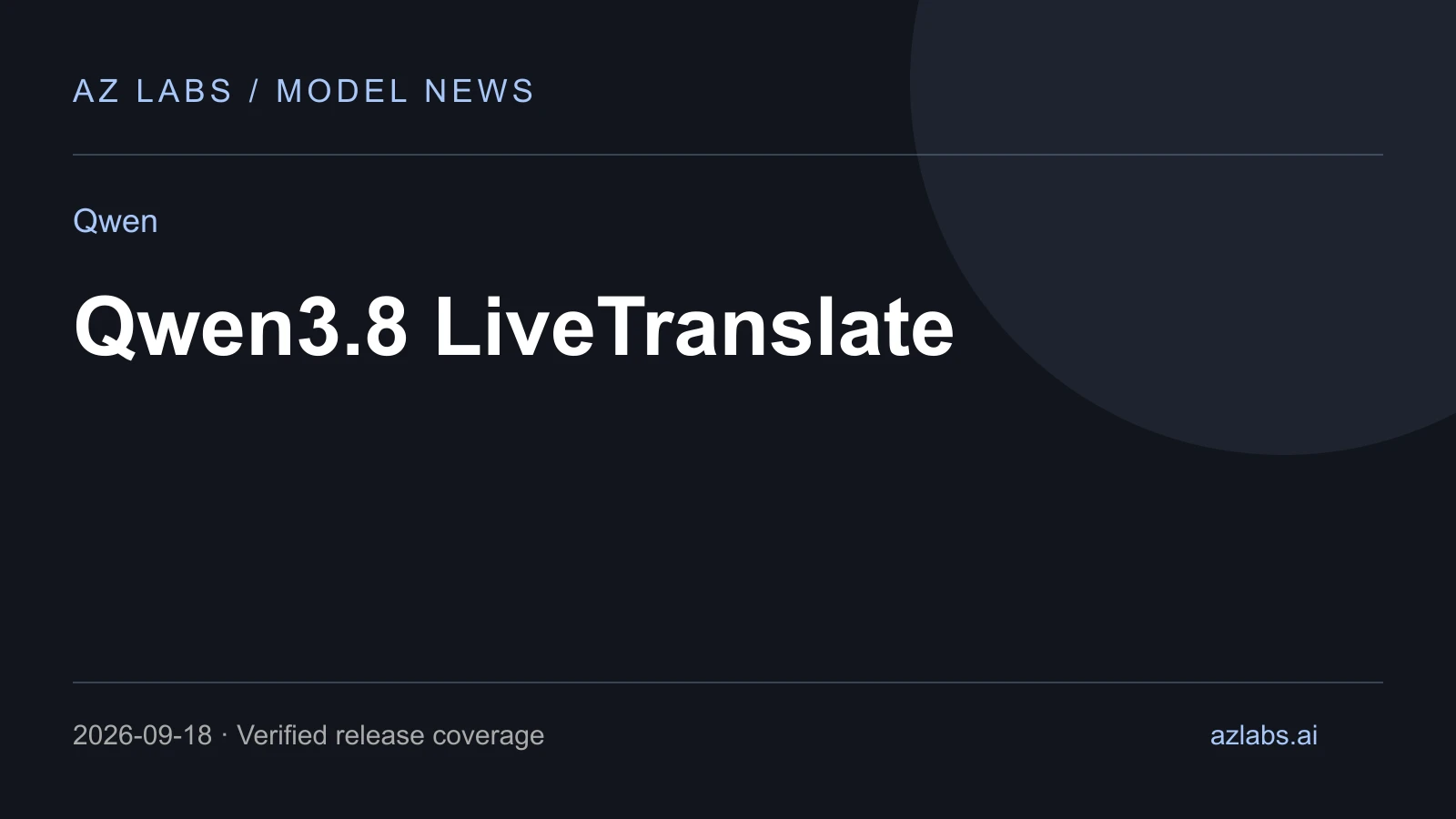Cover for Qwen3.8-LiveTranslate: speaker-aware simultaneous interpretation