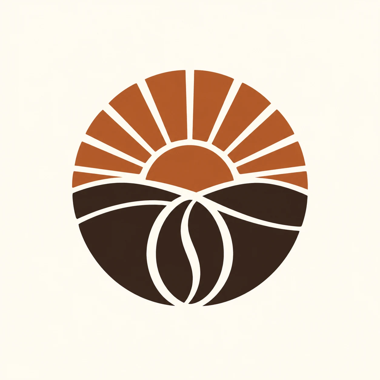 Coffee roaster emblem. A logo for a small-batch coffee roaster.